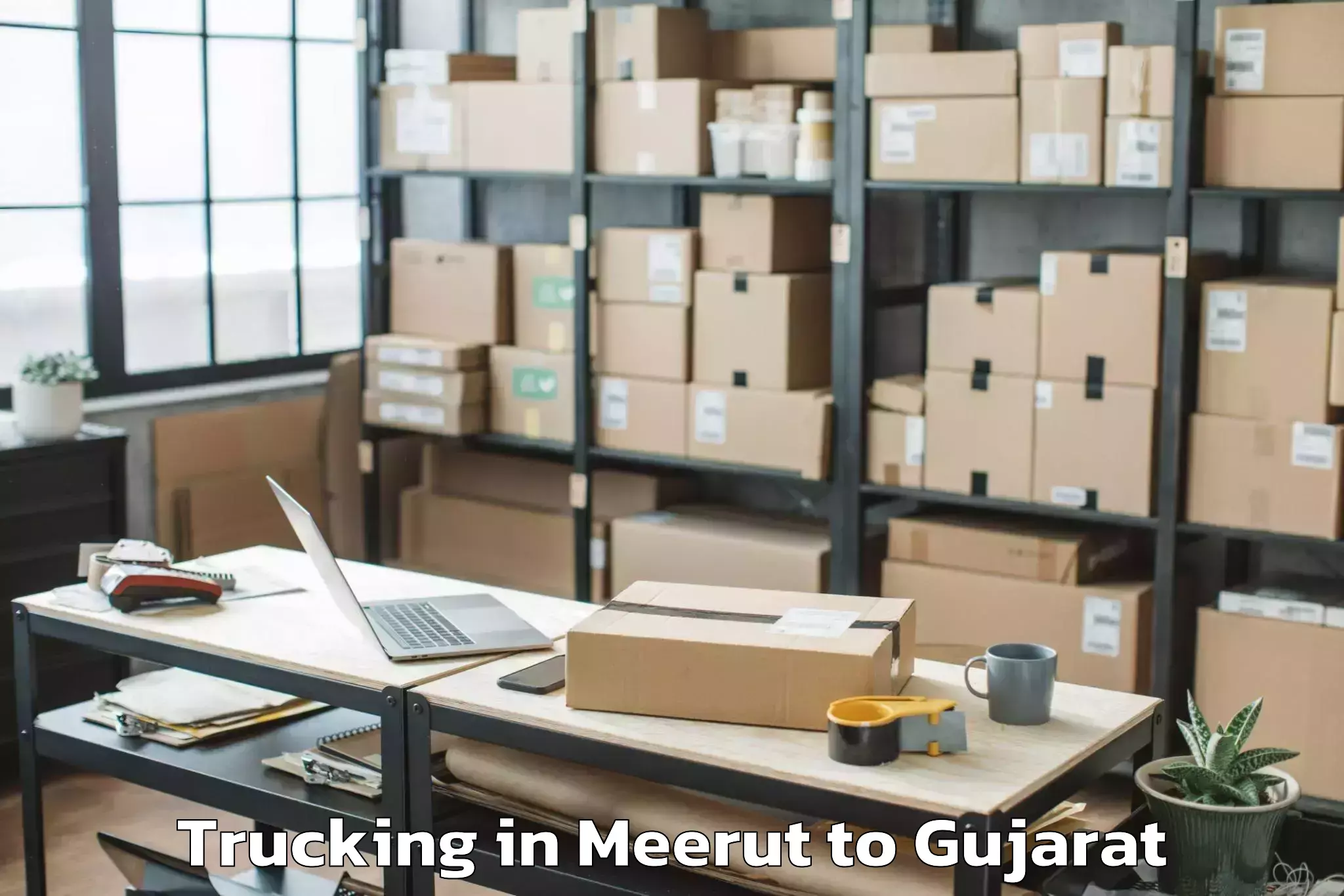 Expert Meerut to Mehsana Trucking